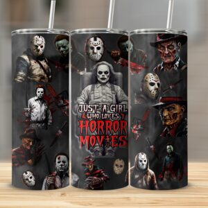 Horror Movie Girl Tumbler